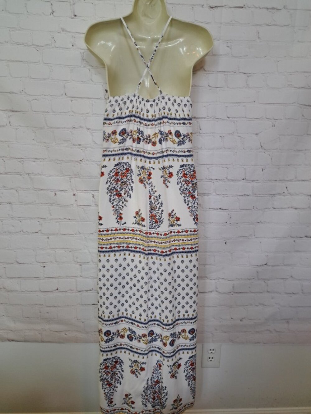 Old Navy 100% Rayon Boho Strappy Maxi Dress Size Small - Picture 4 of 10
